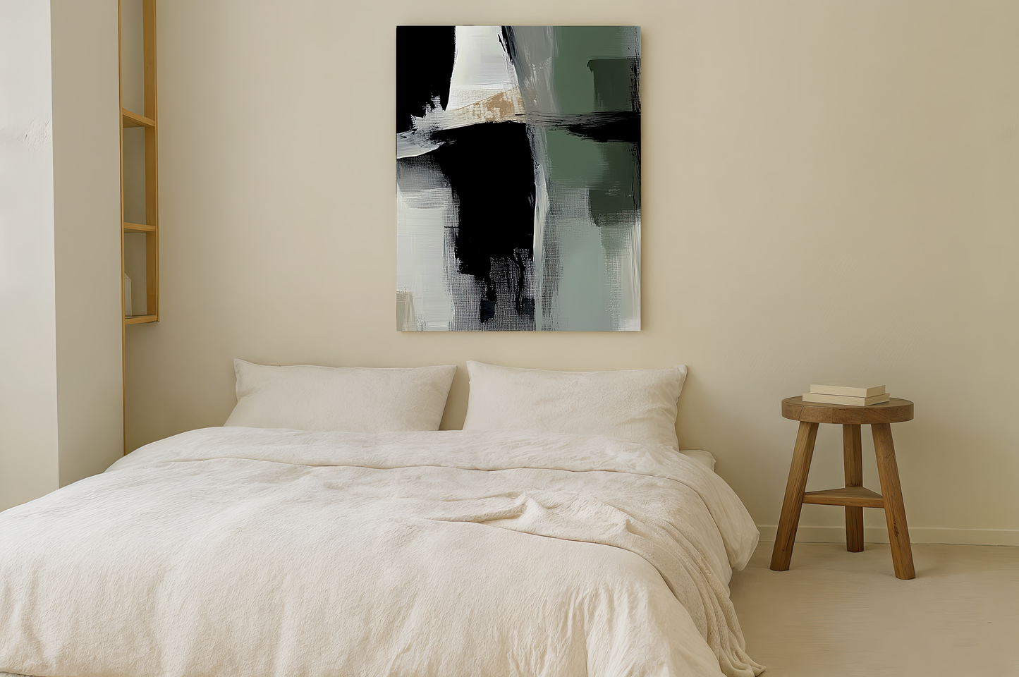 Emerald Veil Wooden Wall Art