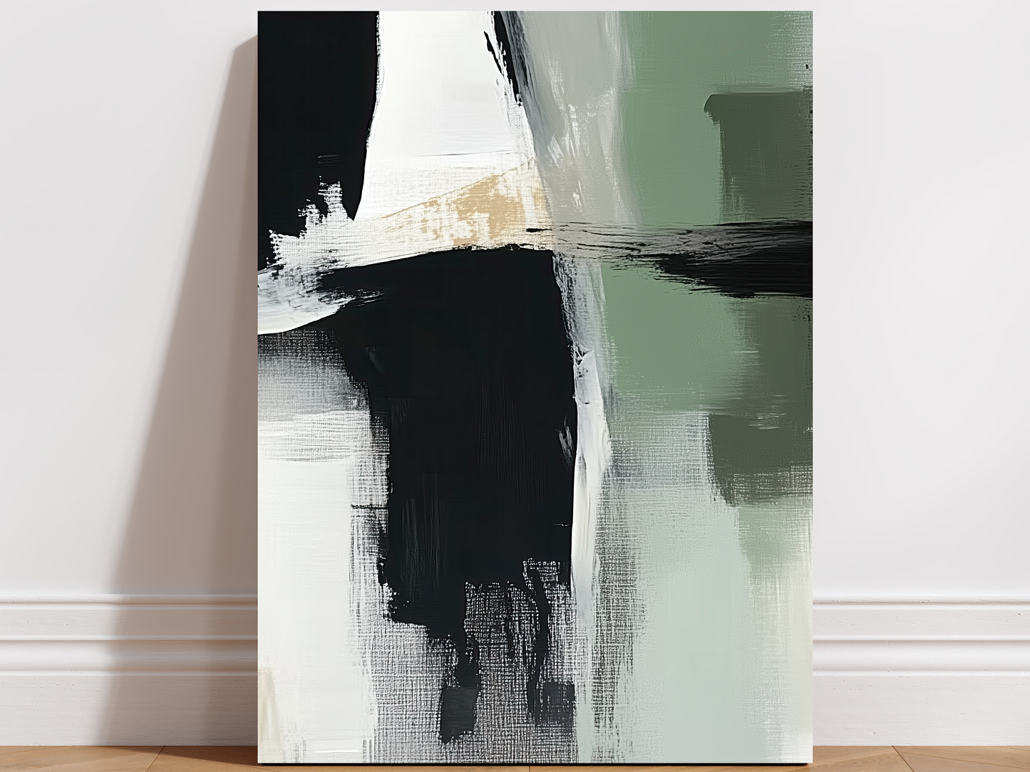 Emerald Veil Wooden Wall Art