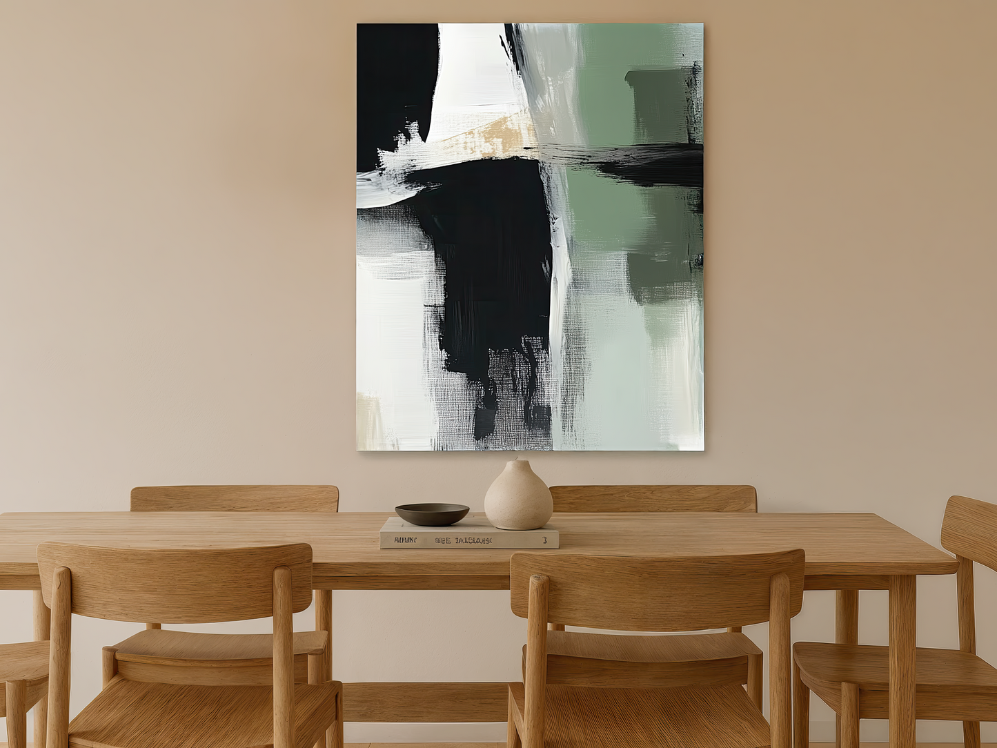 Emerald Veil Wooden Wall Art