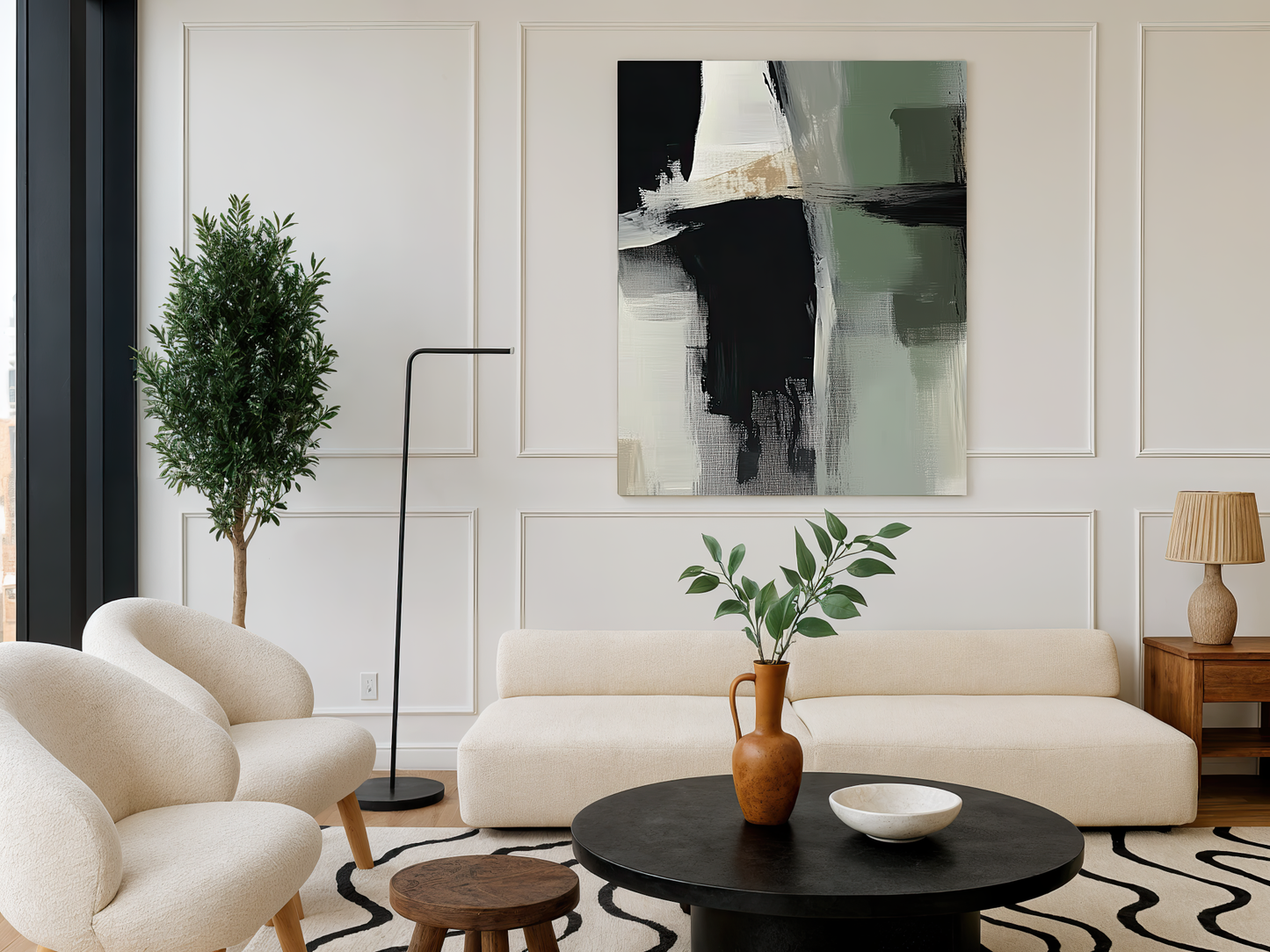 Emerald Veil Wooden Wall Art