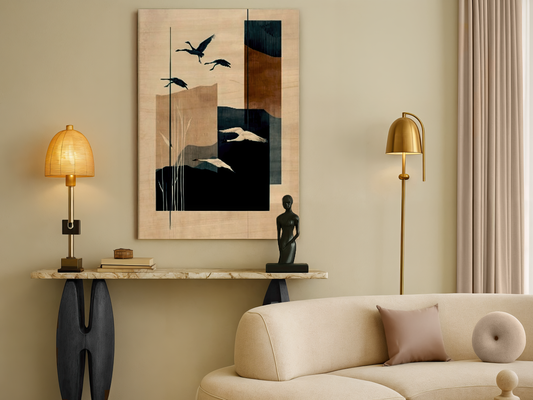 Hakanai Wings Wooden Wall Art