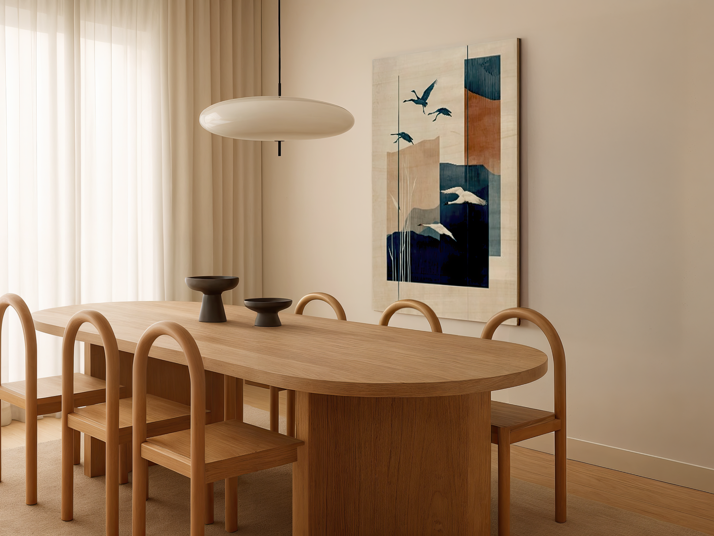 Hakanai Wings Wooden Wall Art
