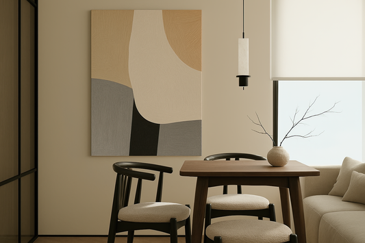 Serene Flow Wooden Wall Art