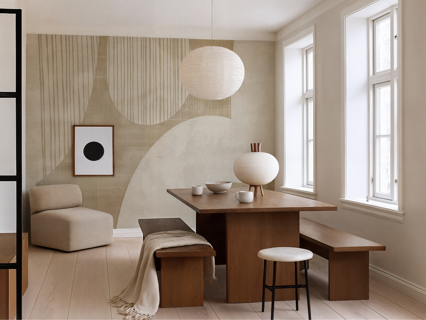 Wabi-Sabi Circle Wallpaper