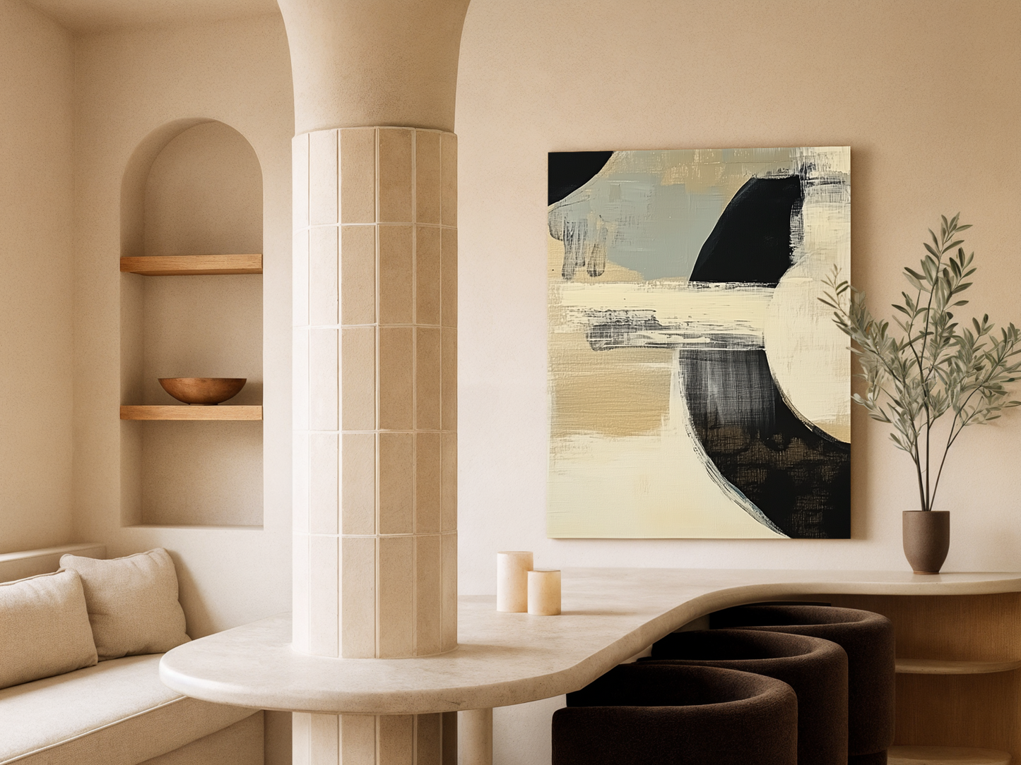 Intersecting Echoes Wooden Wall Art