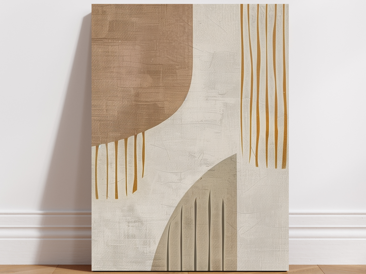 Golden Cascade Wood Wall Art