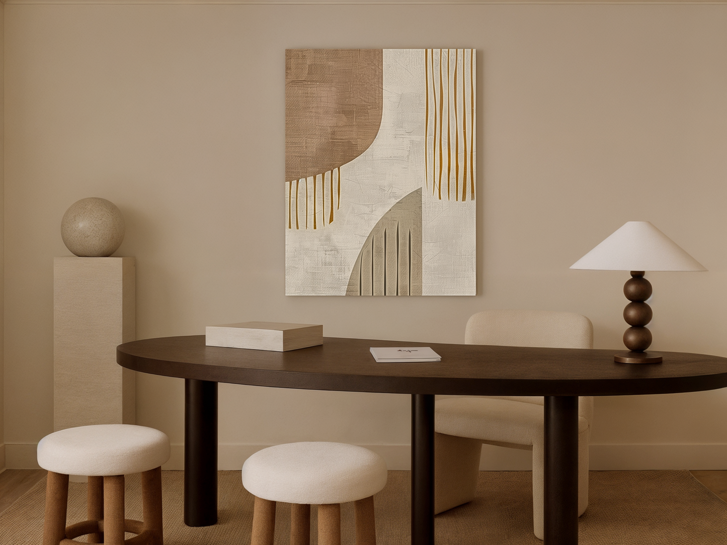 Golden Cascade Wood Wall Art