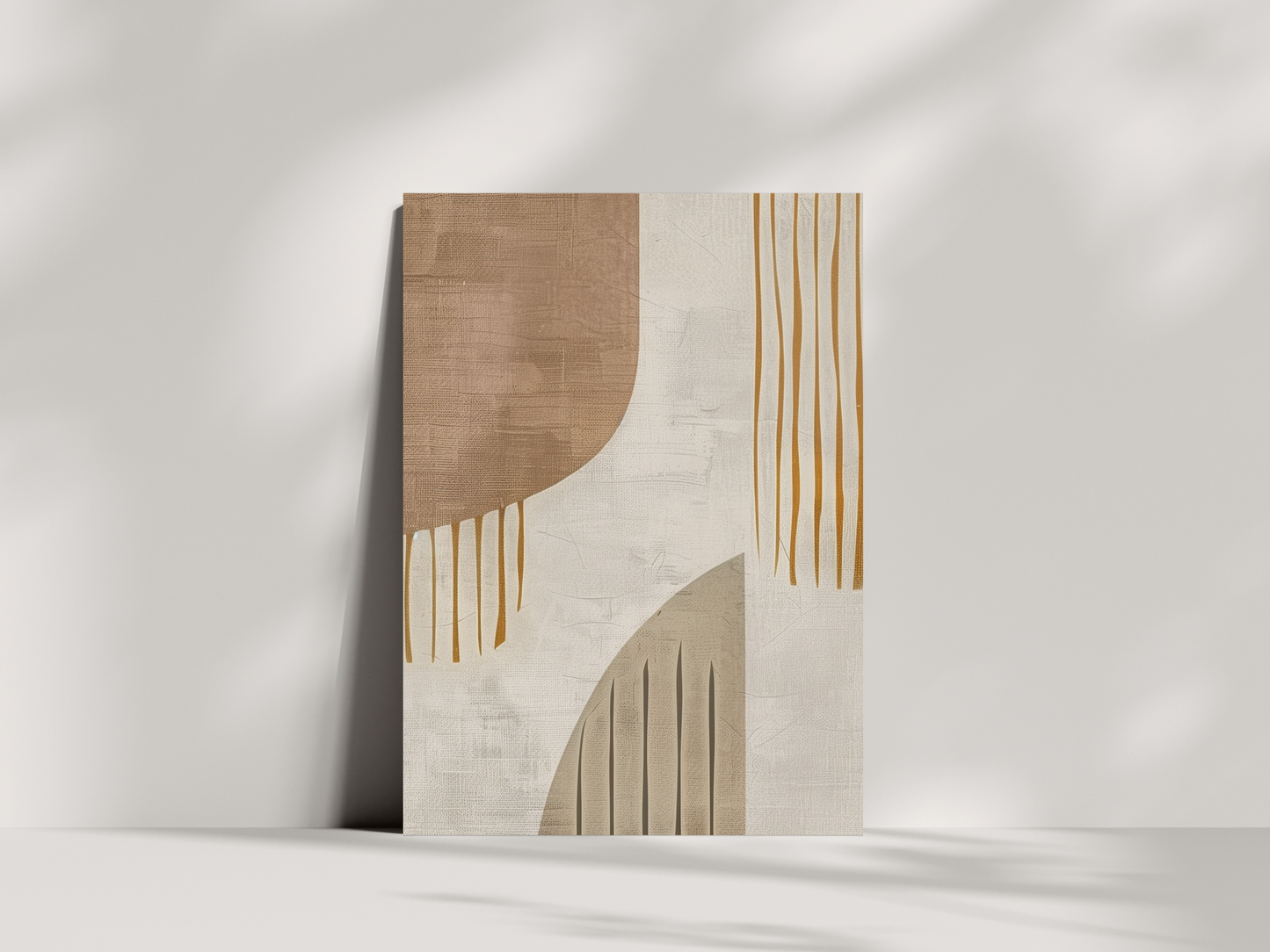Golden Cascade Wood Wall Art