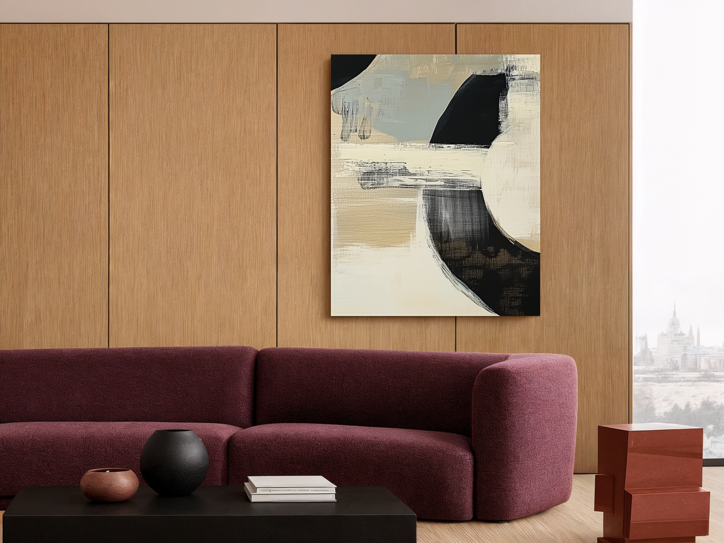 Intersecting Echoes Wooden Wall Art