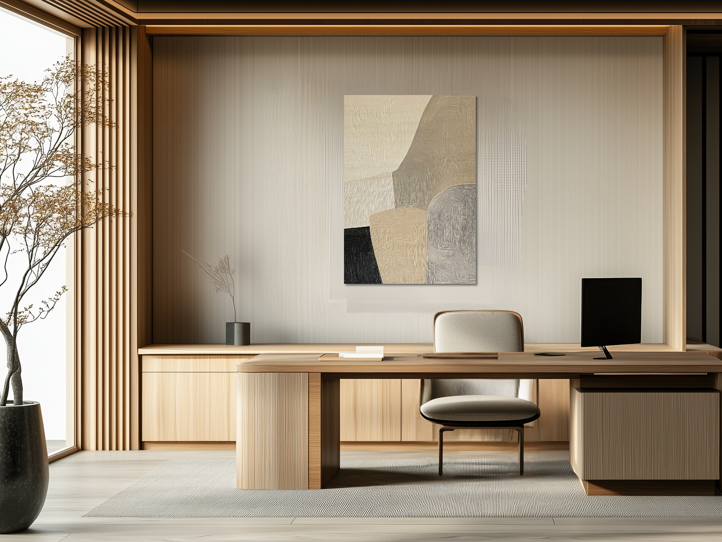 Soft Contours Wooden Wall Art