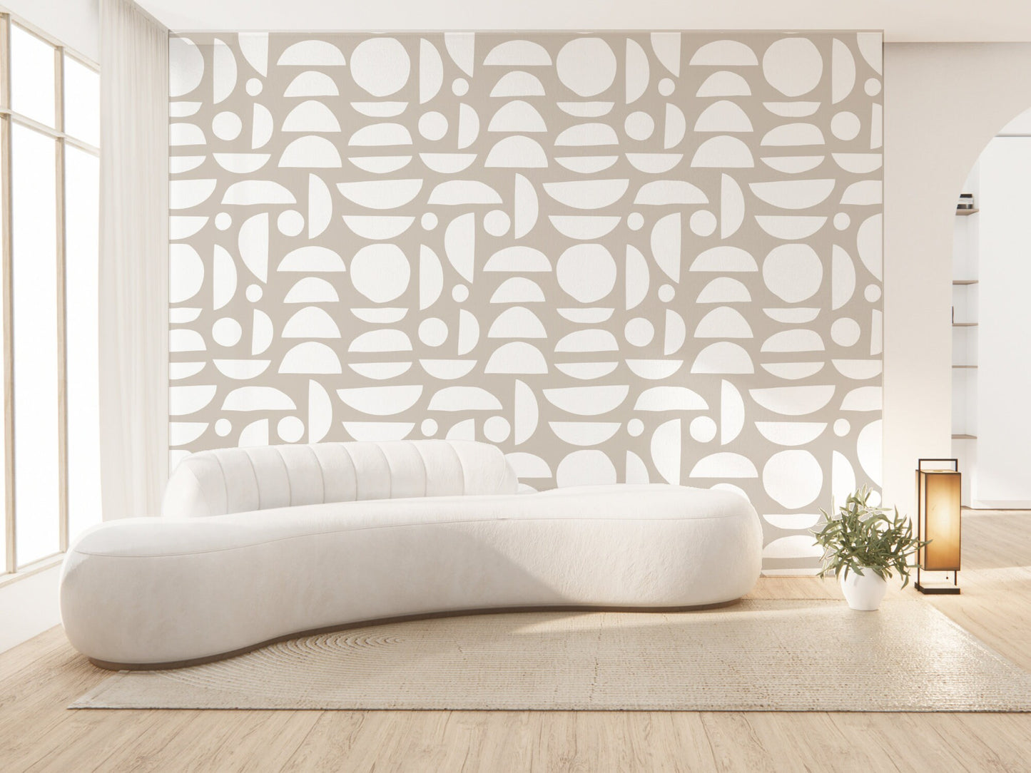 Serene Geometry Design Wallpaper