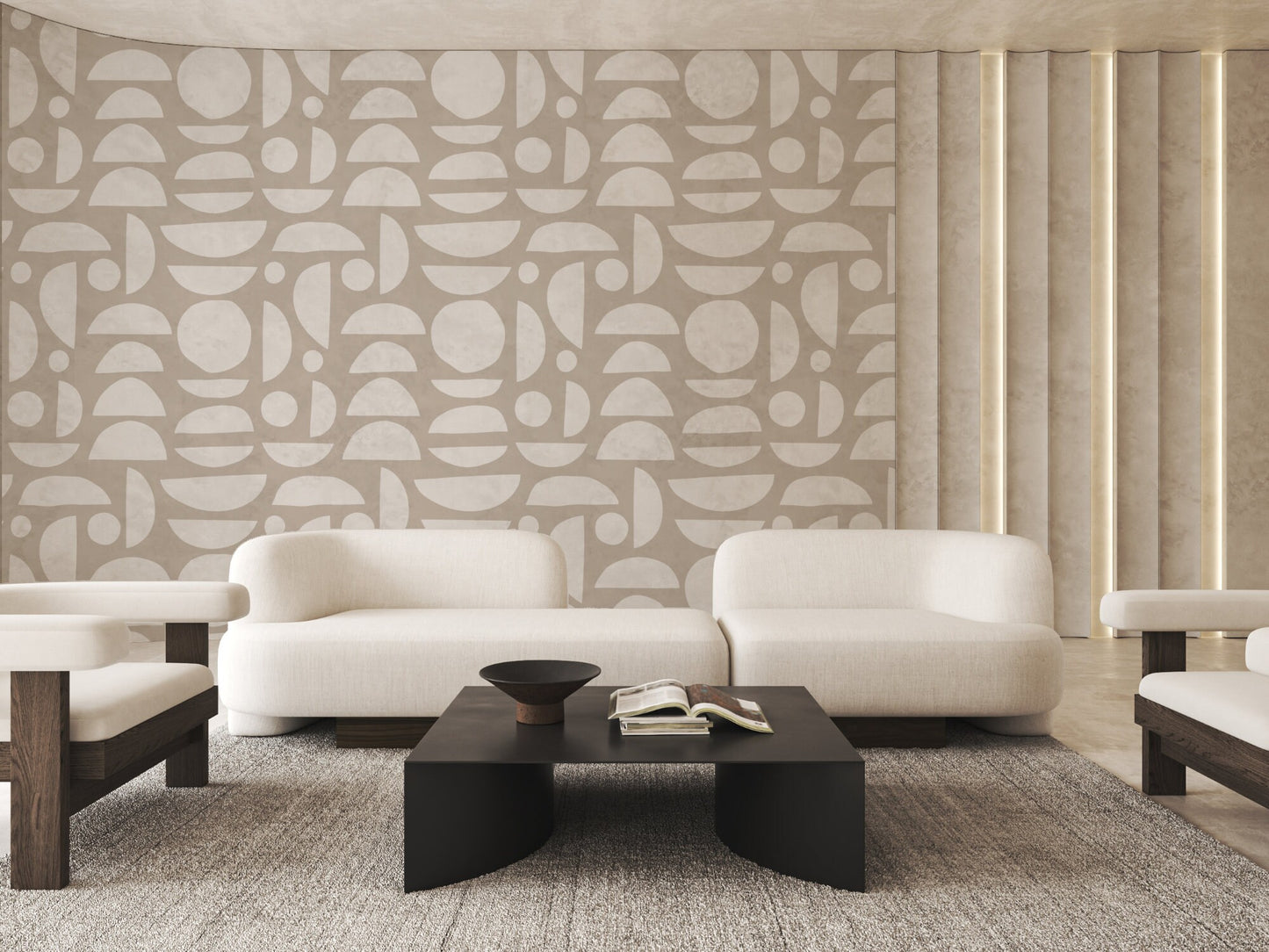 Serene Geometry Design Wallpaper